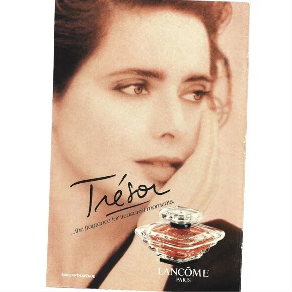 Art Lancome Paris Fragrance Tresor Perfume Ad Rossellini 199s